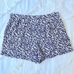Navy/pink/white Cheetah Print Shorts M